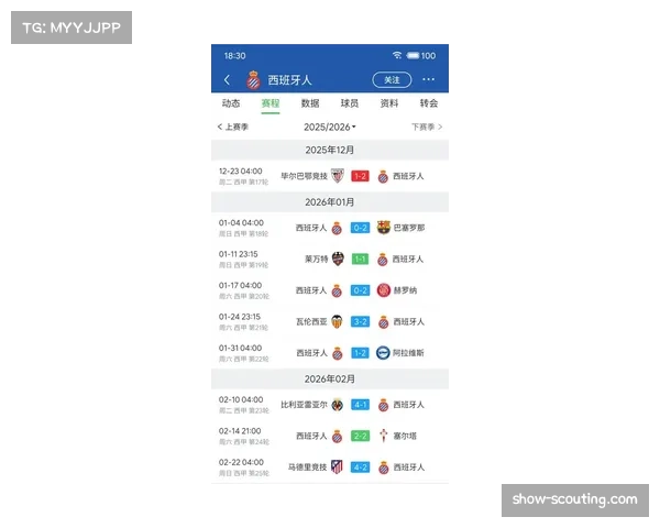 西班牙人2026年零胜绩 心理层面已出现明显问题